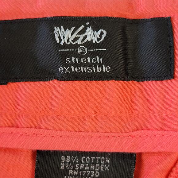 Mossimo Orange Coral Shorts NEW Stretch Flat Front Walking Chinos Women's Size 2 - Picture 3 of 9